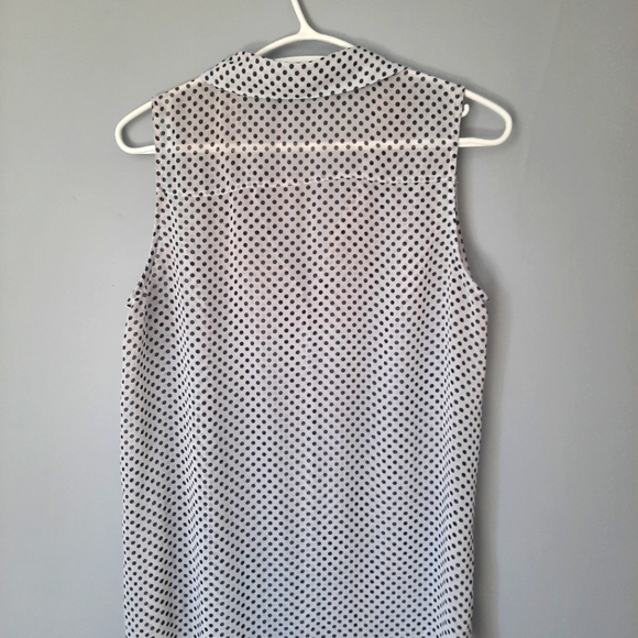 a.n.a Polka Dot Blouse White M - Picture 2 of 2